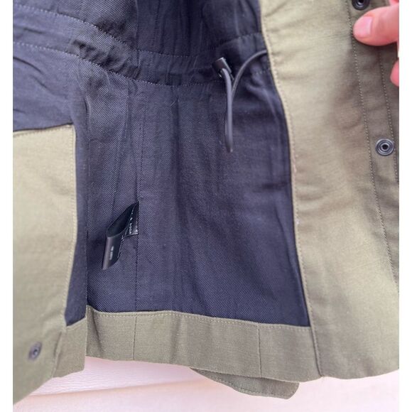 Rag & Bone olive color jacket, front applied pockets, snap closure, drawstring,S - Picture 10 of 16